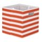 Contemporary Home Living 13&#x22; Red and White Striped Square Storage Bin